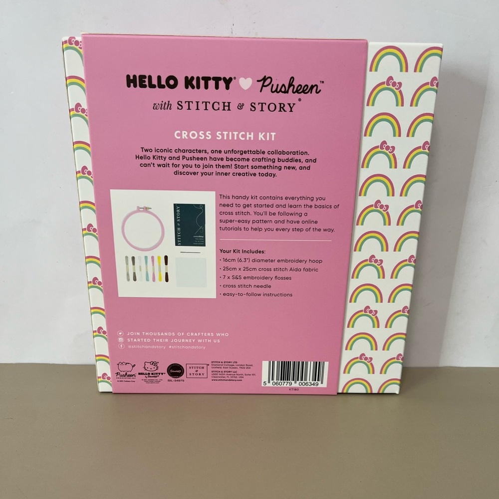 Stitch & Story Hello Kitty & Pusheen Cross Stitch Kit - Picture 3 of 6